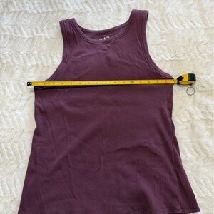 47 Ribbed Mauve Top
